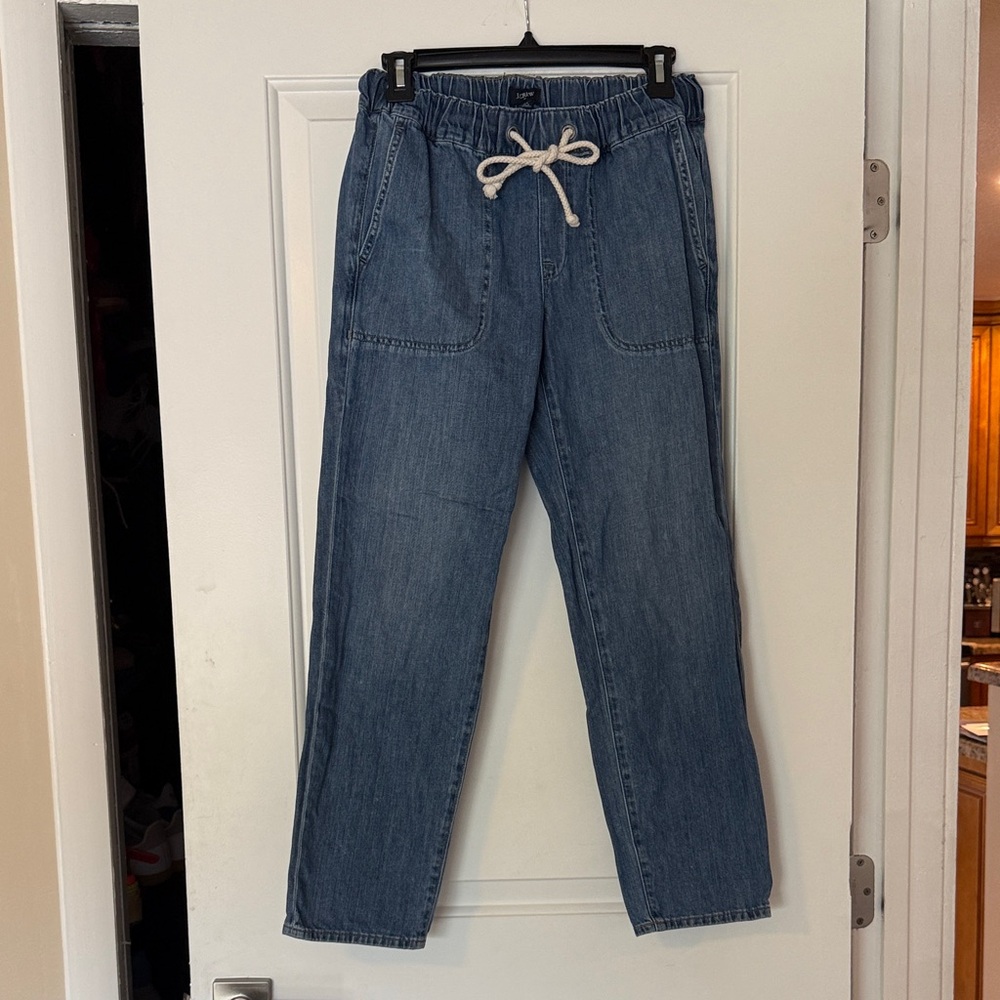 J. Crew Denim drawstring pant